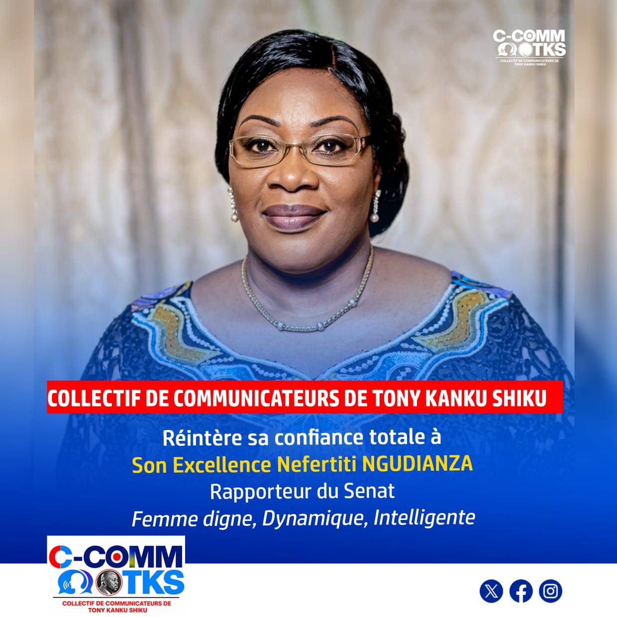 RDC : Le Collectif de communicateurs de  Tony Kanku Shiku réaffirme sa confiance en Nefertiti Ngudianza